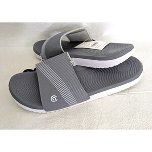 1 Pair Champion Men's Jerry Slide Gray Size Small 7/8 Foam House Slippers